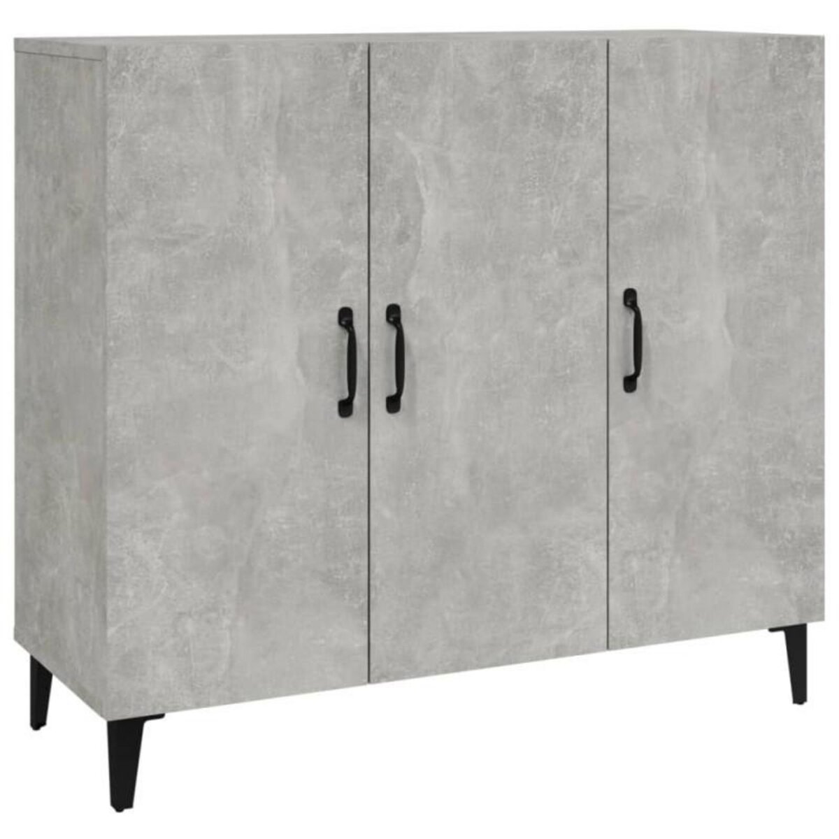 VIDAXL Buffet gris béton 90x34x80 cm bois d ingénierie