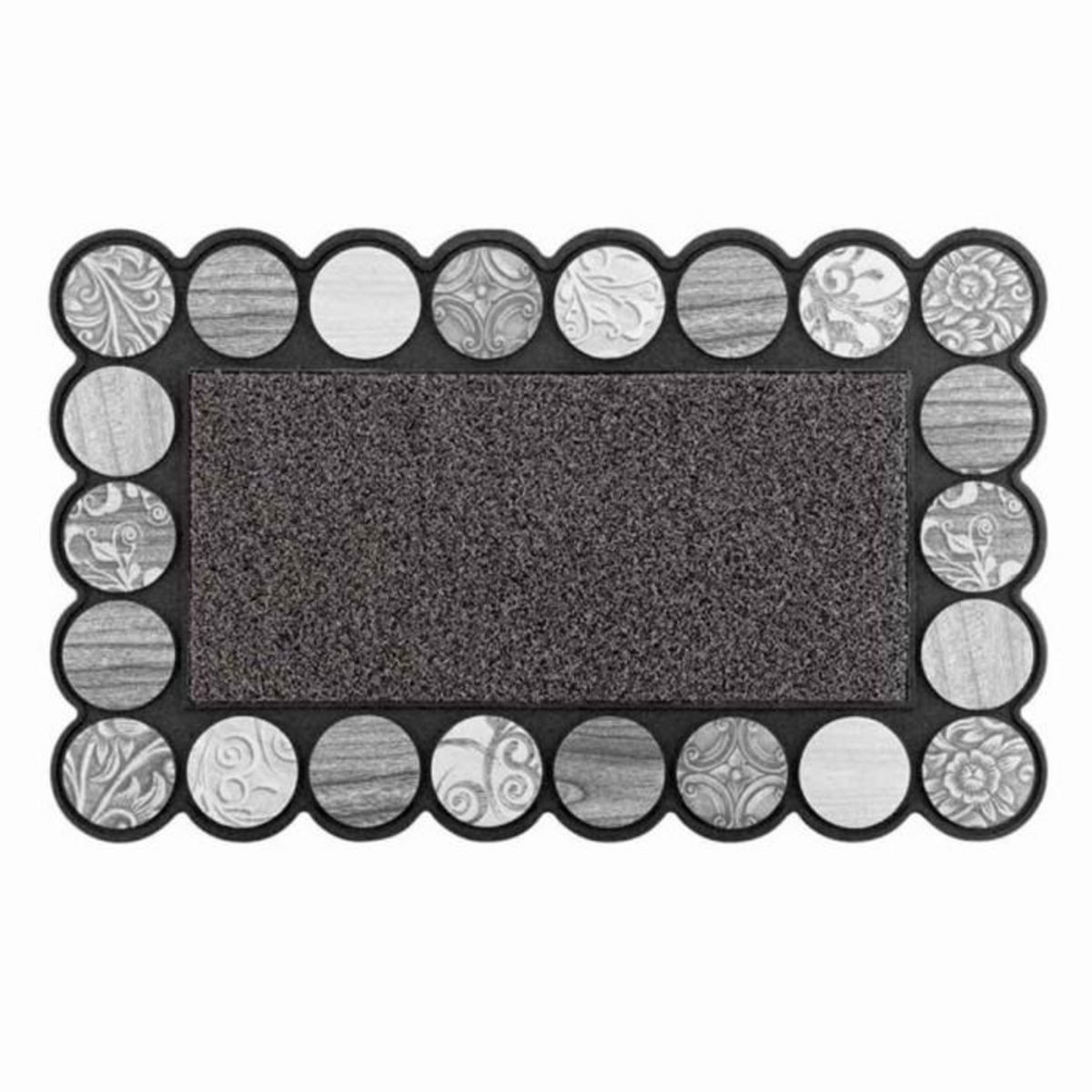Paris Prix Tapis d'Entrée Déco  Volea  45x75cm Gris