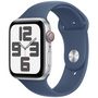 Voir la diapositive 1 : APPLE Montre connectée SE 40mm Argent/Denim S/M Cellular