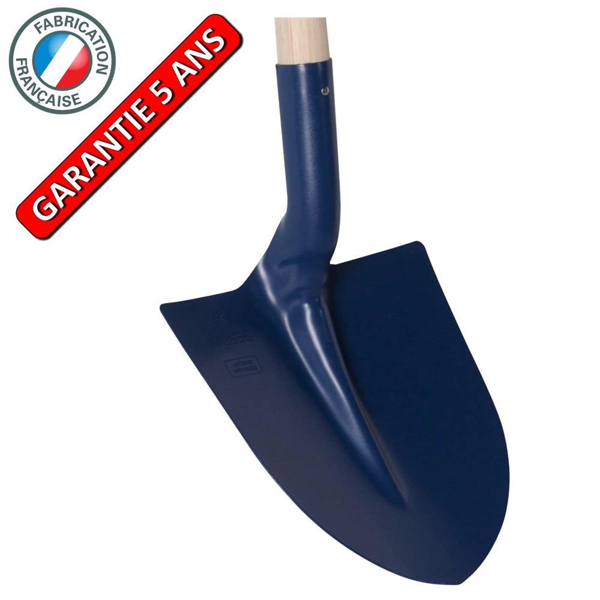 OUTILS PERRIN Pelle à terre, ronde, fortification 27 sans manche, outil à main pour le maçon et le BTP