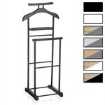 IDIMEX Valet MEDINA, double portant en métal. Coloris disponibles : Bicolore, Gris, Marron, Noir, Blanc