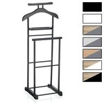 IDIMEX Valet MEDINA, double portant en métal. Coloris disponibles : Noir, Blanc, Bicolore, Marron, Gris