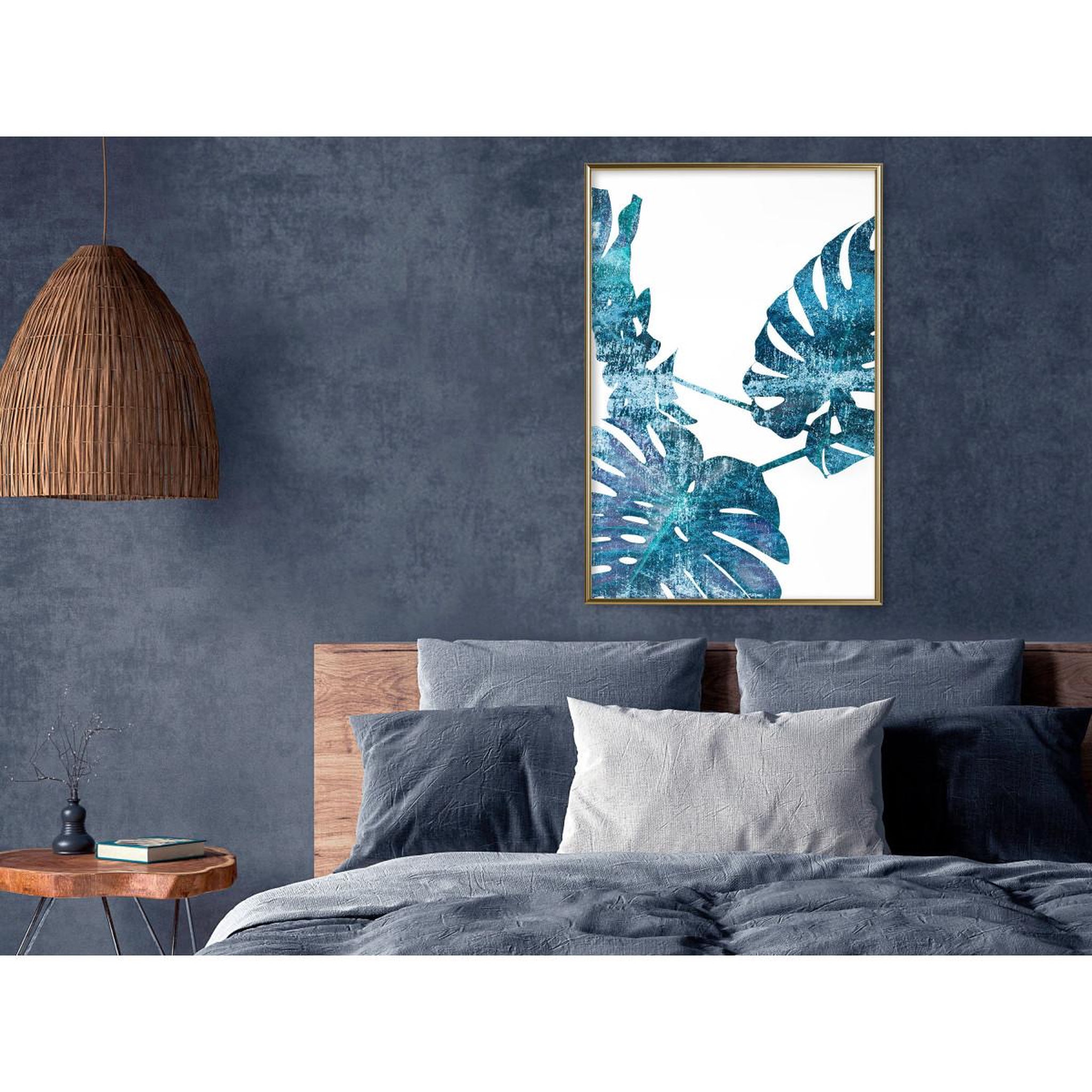 Voir la diapositive 2 : Paris Prix Affiche murale encadrée  sapphire monstera