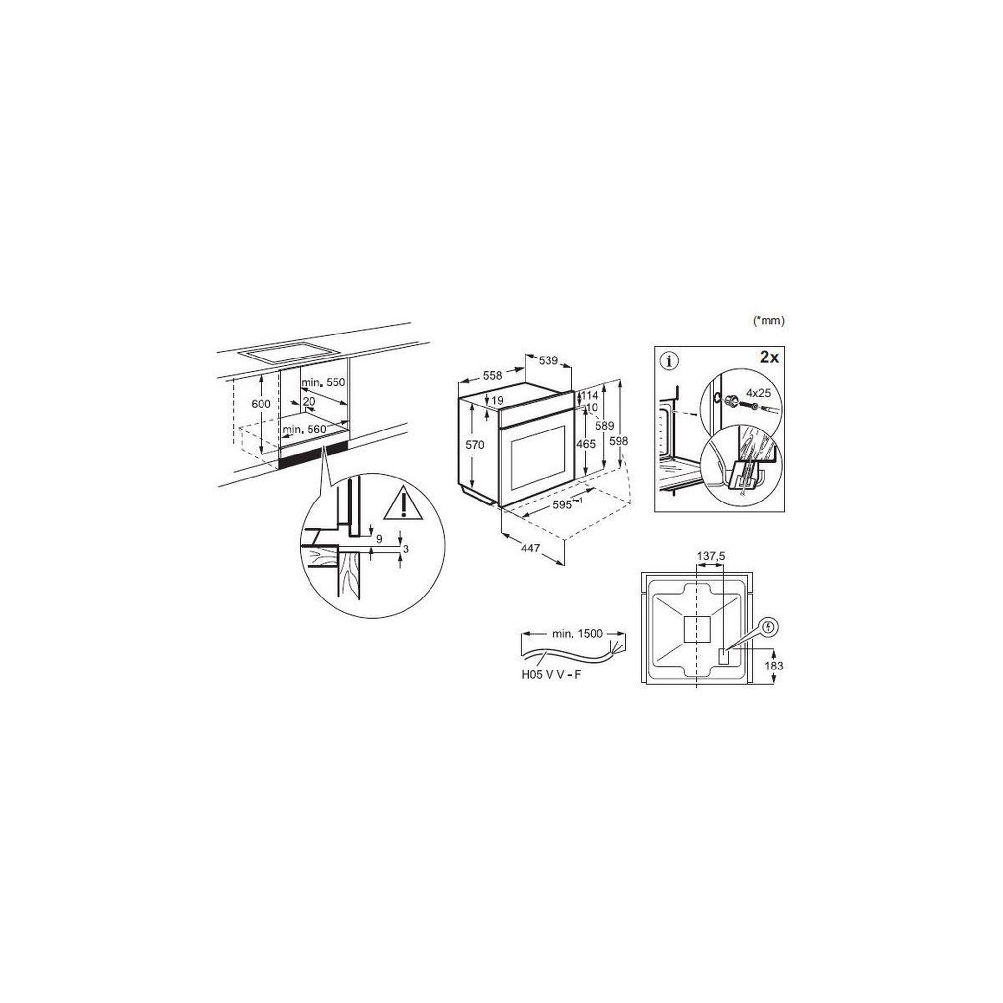 Voir la diapositive 3 : ESSENTIEL B Four encastrable efmc65n1