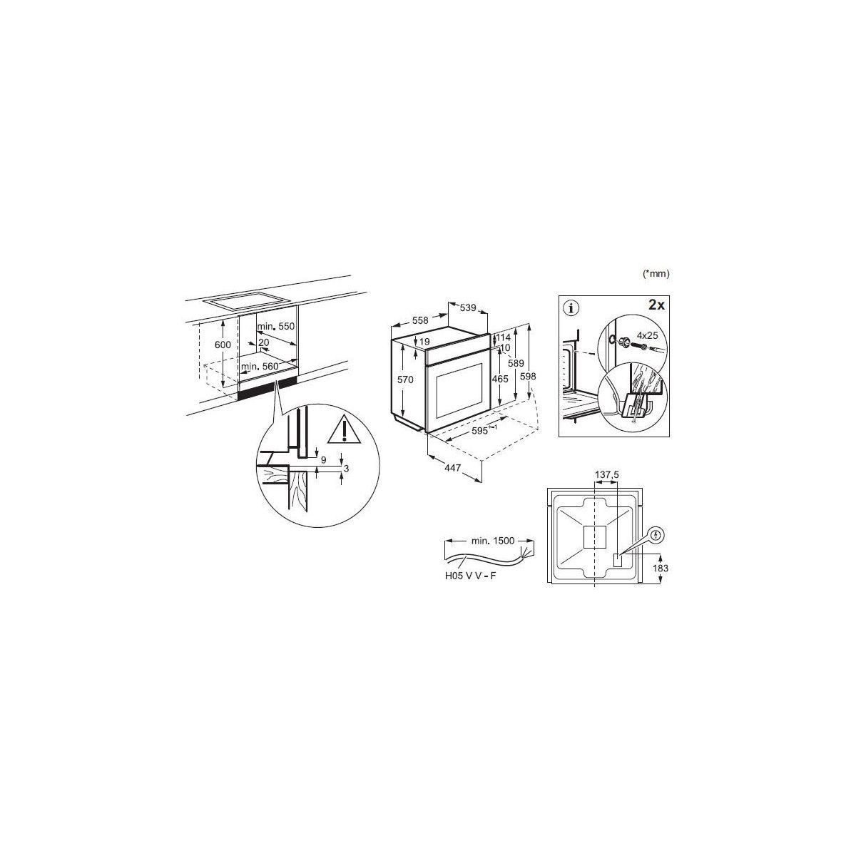 ESSENTIEL B Four encastrable EFMC65N1