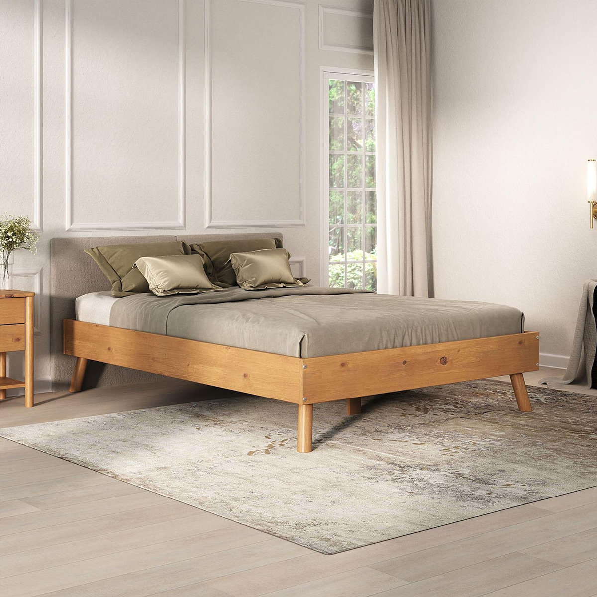 IDIMEX Lit futon KARRI 140 x 200 cm, en bois massif