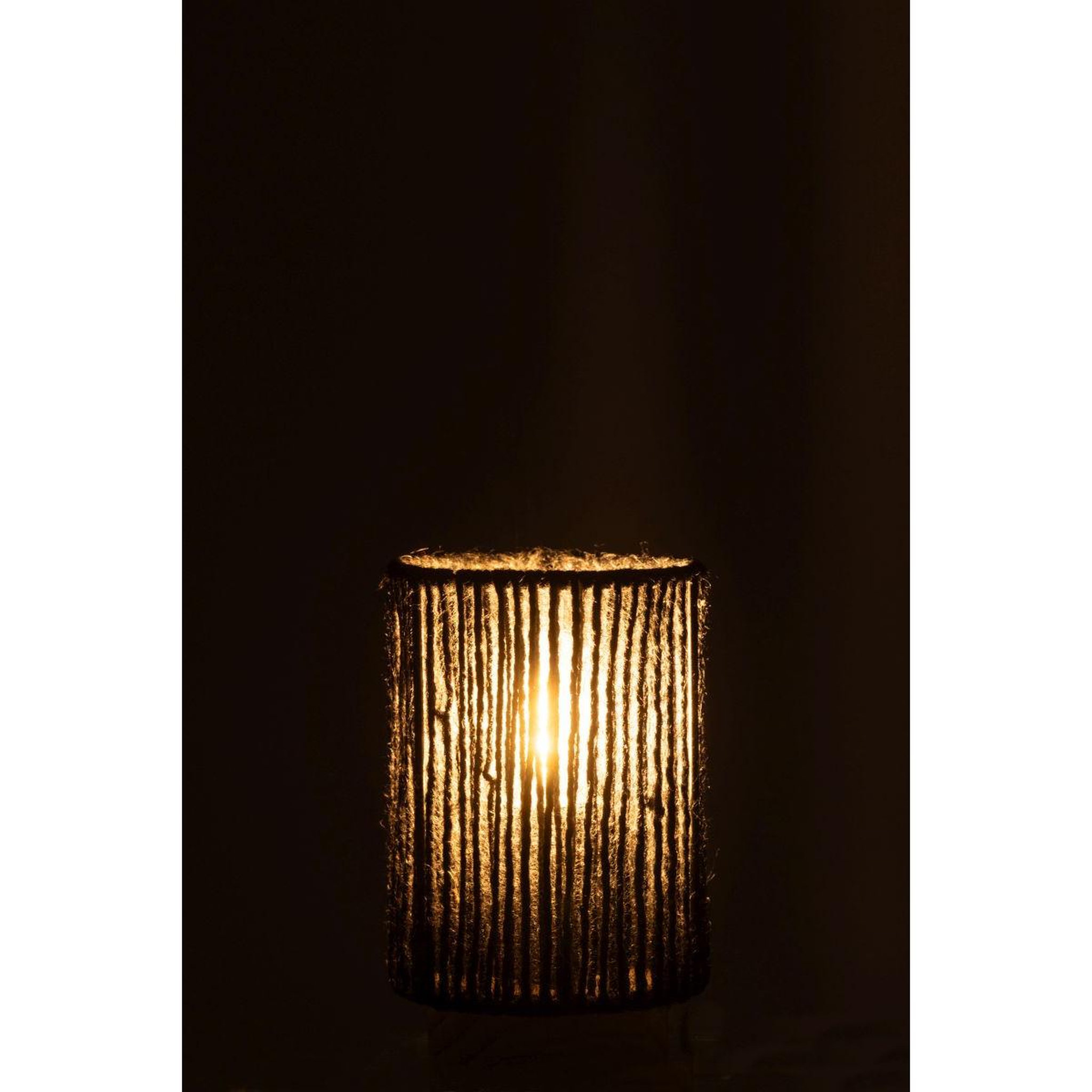 Voir la diapositive 3 : J-LINE Lampe à poser cylindrique à led  roslyn  16cm noir