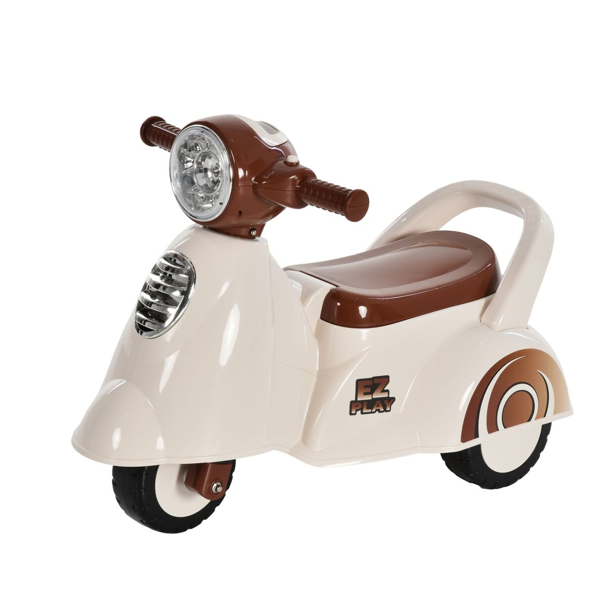 HOMCOM Porteur Enfants Voiture 12-36 Mois Coffre klaxon Blanc