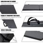 Voir la diapositive 5 : HOMCOM Tapis de gymnastique yoga pilates fitness pliable portable grand confort 180L x 60l x 5H cm revêtement synthétique noir