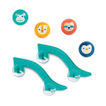 LUDI Toboggans de Bain – Jeu d'eau modulable avec ventouses