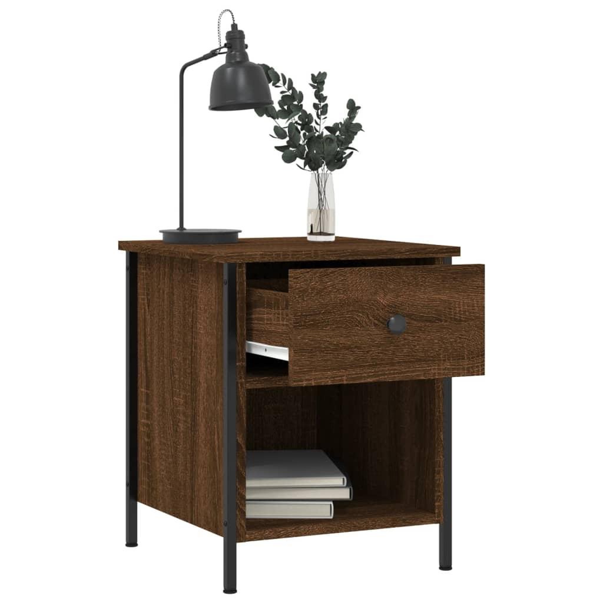 Voir la diapositive 5 : VIDAXL Tables de chevet 2pcs chene marron 40x42x50cm bois d'ingenierie