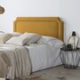 MARCKONFORT Tête de lit tapissée Leonor 140x60 cm Moutarde, Clous en Marron