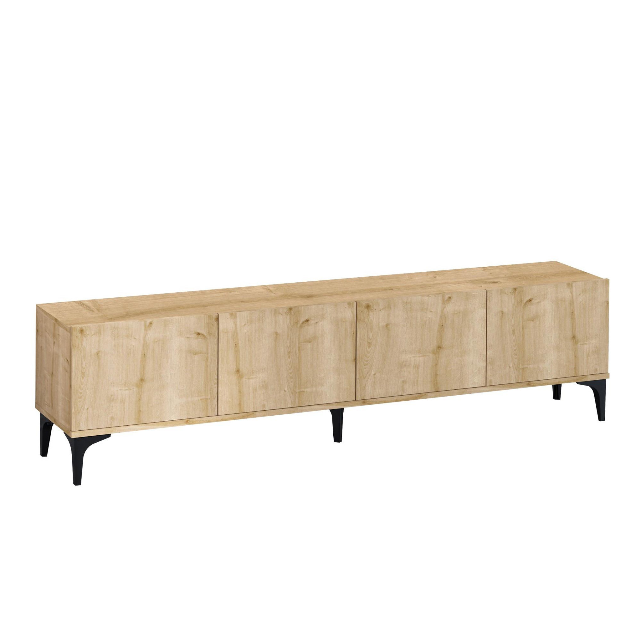 Habitat et Jardin Meuble tv en bois  nora  - 180 x 35 x 50 cm - chêne saphir