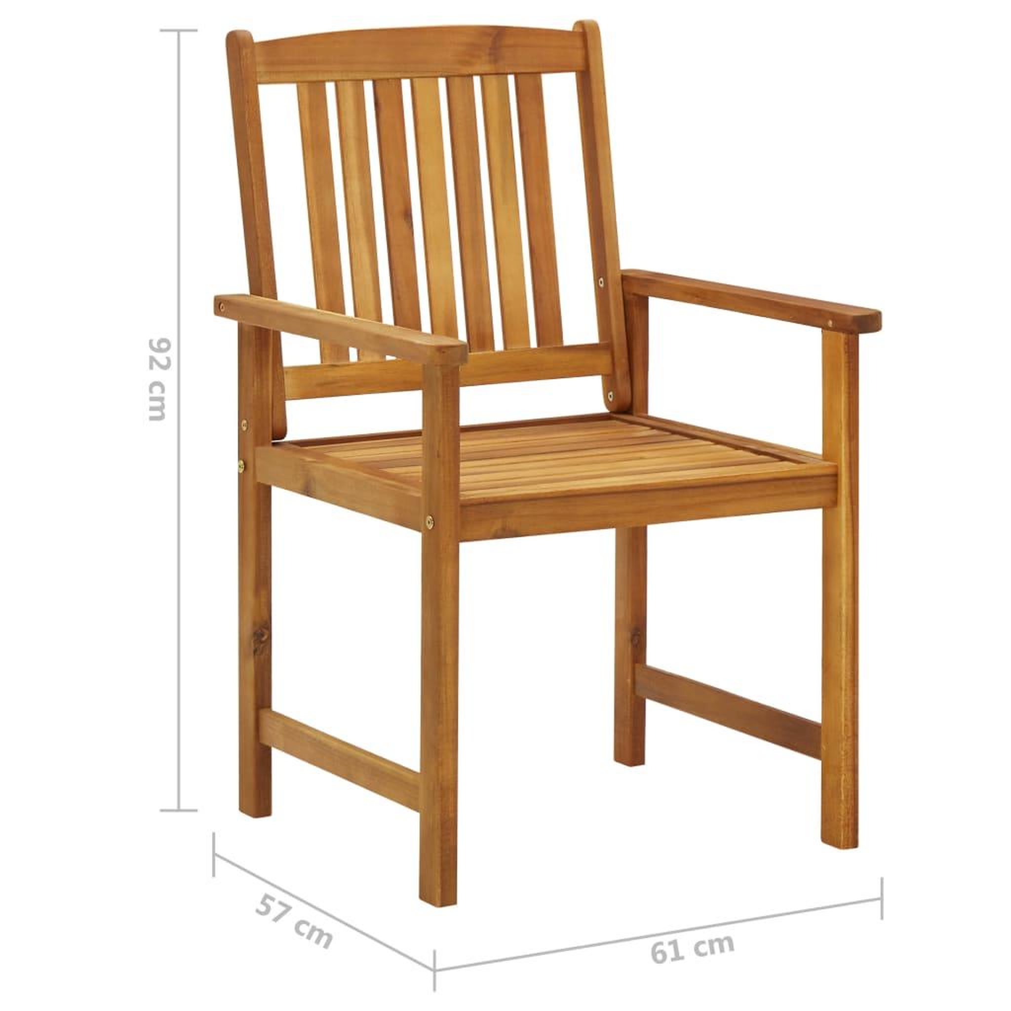 Voir la diapositive 6 : VIDAXL Chaises de jardin avec coussins lot de 4 Bois d'acacia massif