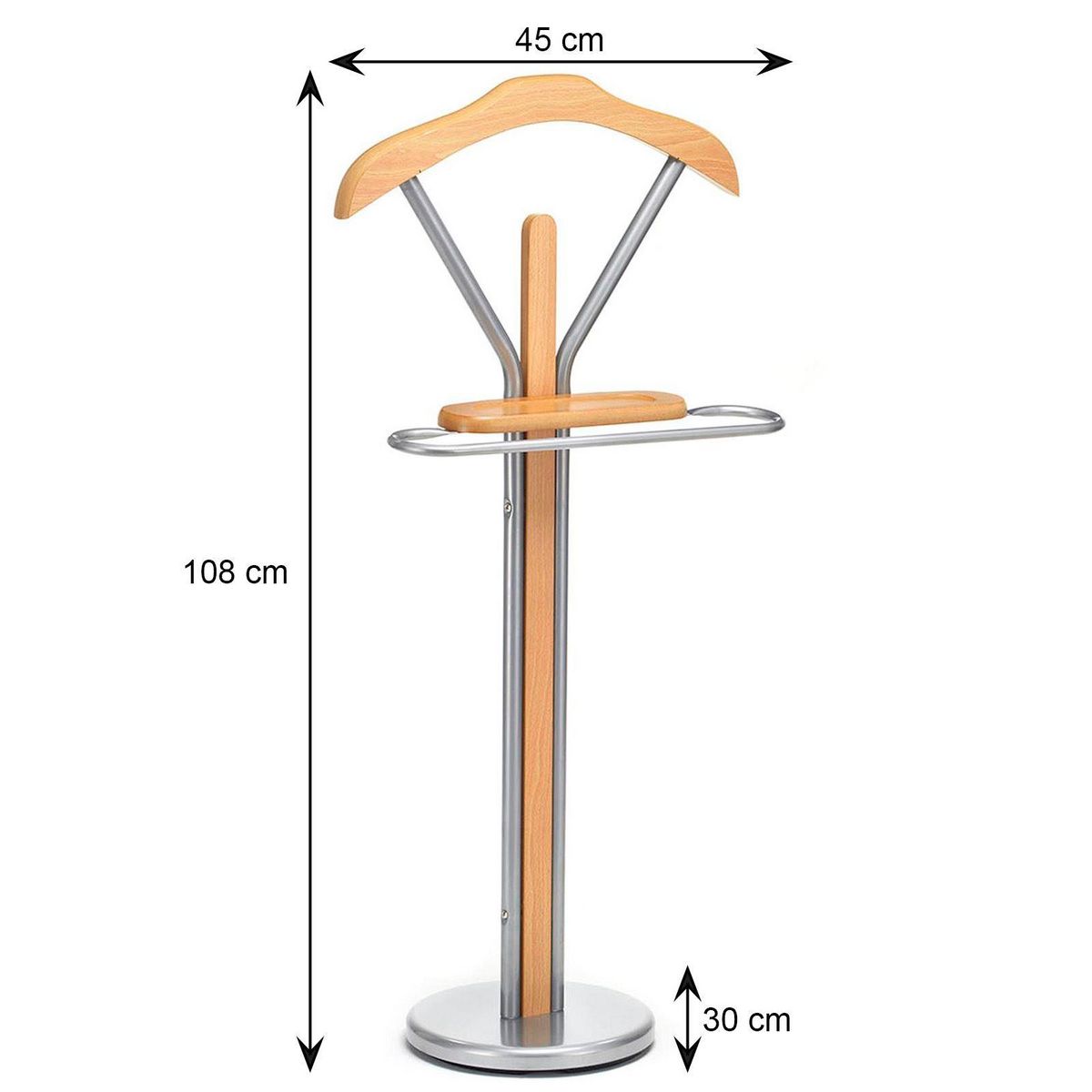 IDIMEX Valet FABIO, en métal laqué et MDF