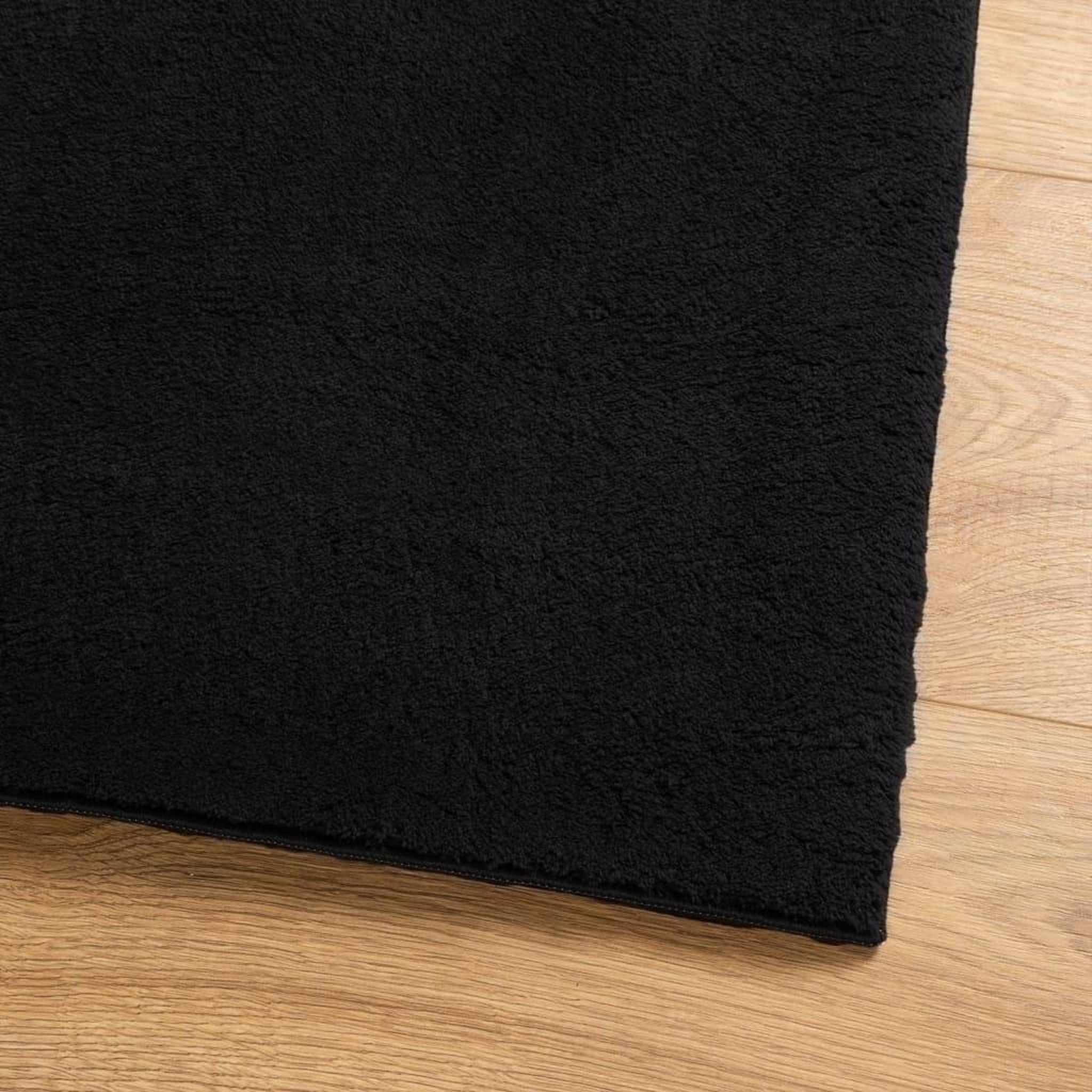Voir la diapositive 4 : VIDAXL Tapis HUARTE a poils courts doux et lavable noir 80x150 cm