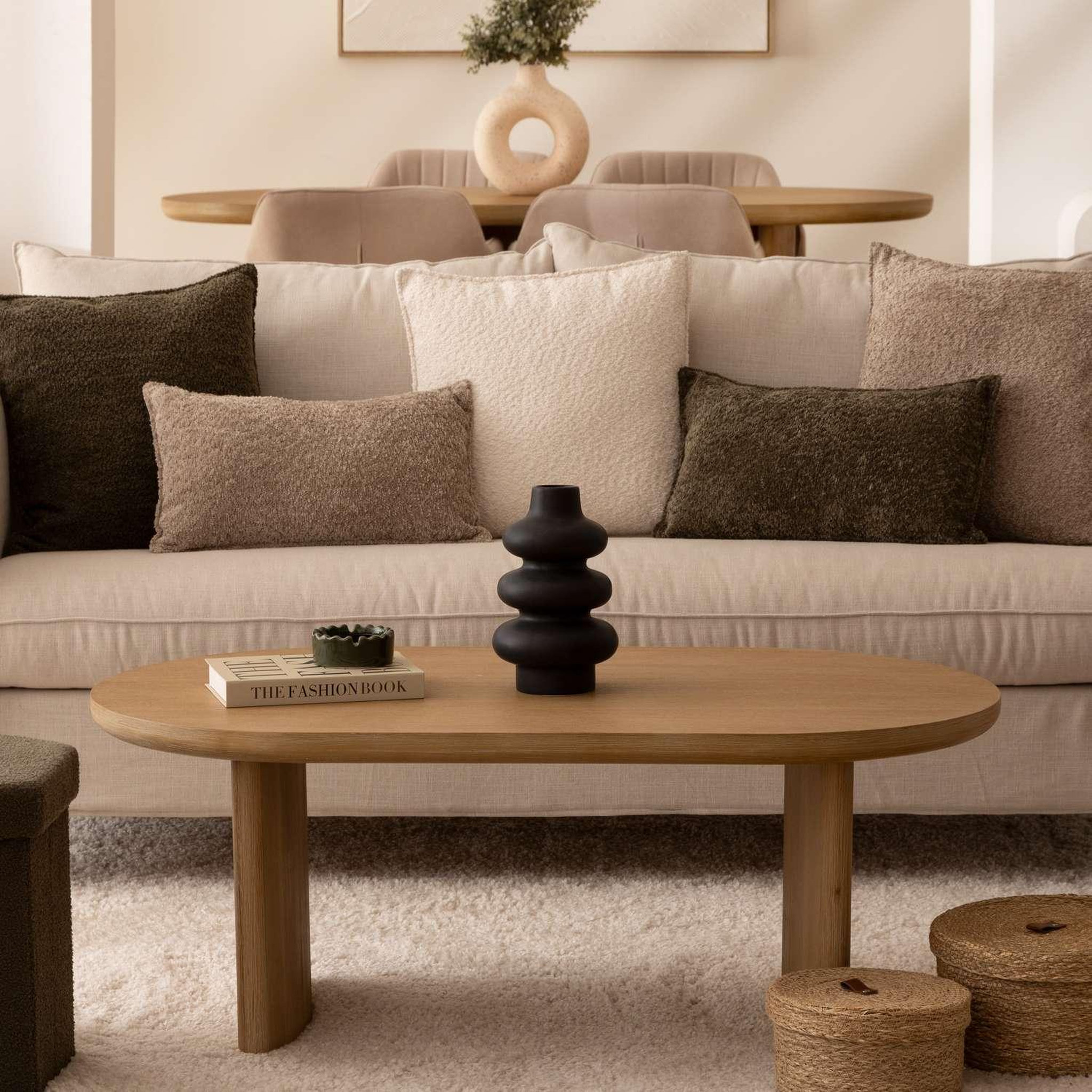 Voir la diapositive 5 : ATMOSPHERA Table basse en bois lousada - beige