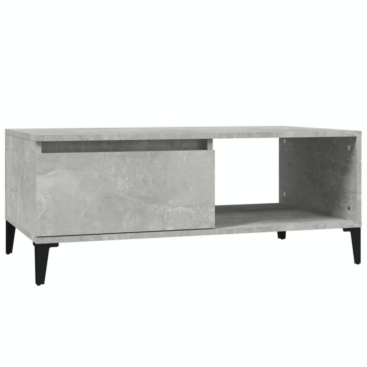 VIDAXL Table basse Gris beton 90x50x36,5 cm Bois d'ingenierie