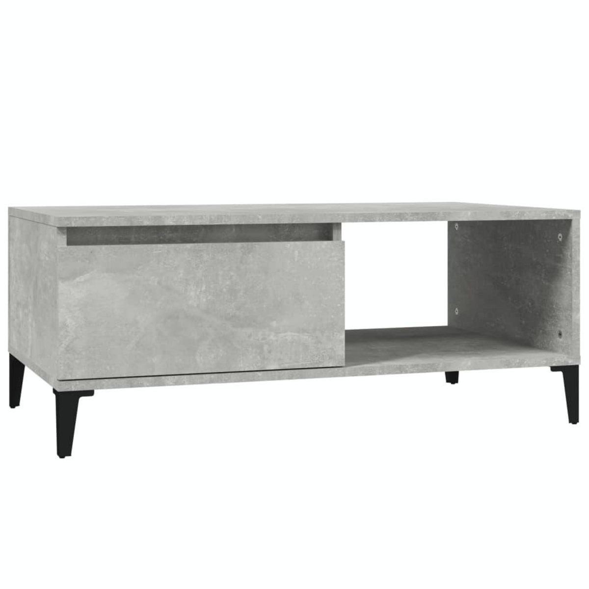 VIDAXL Table basse Gris beton 90x50x36,5 cm Bois d'ingenierie