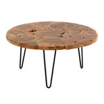 Paris Prix Table Basse en Teck  Manuel  80cm Marron