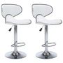 Voir la diapositive 2 : VIDAXL Tabourets de bar 2 pcs blanc similicuir