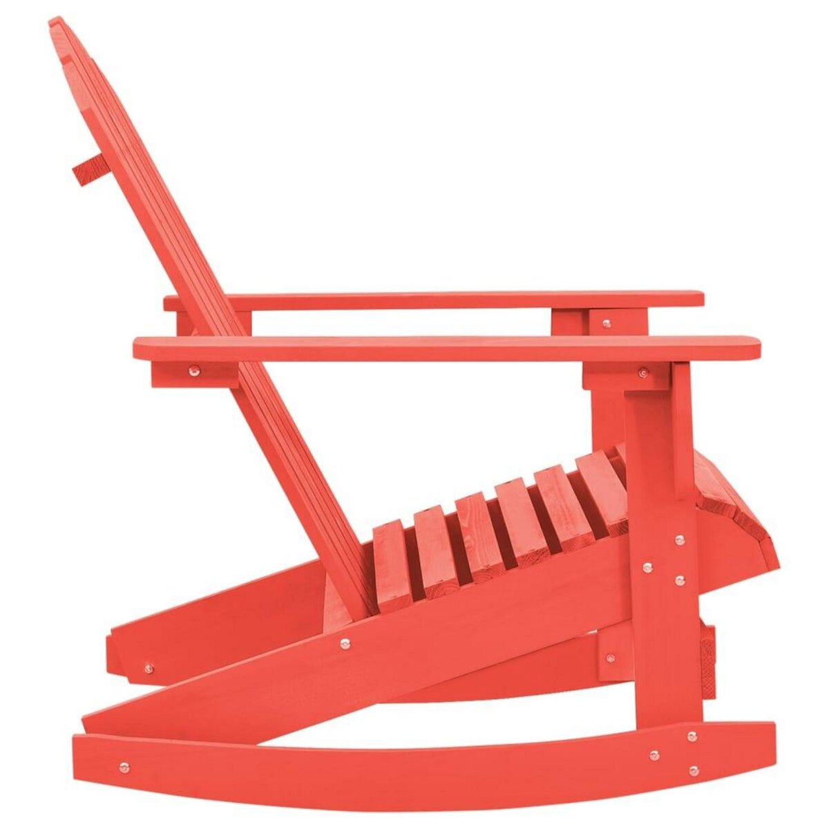 VIDAXL Chaise a bascule de jardin Adirondack bois de sapin rouge