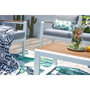Voir la diapositive 5 : CONCEPT USINE Salon de jardin bas 4 places en aluminium blanc MARINGO