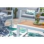 Voir la diapositive 5 : CONCEPT USINE Salon de jardin bas 4 places en aluminium blanc MARINGO