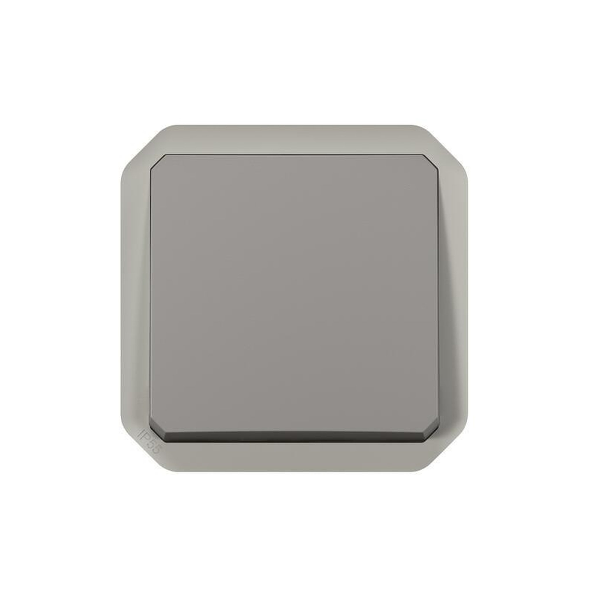 Voir la diapositive 2 : Legrand Poussoir NO étanche PLEXO 10 A avec enjoliveur finition gris (Boîte de 10) LEGRAND 069540L