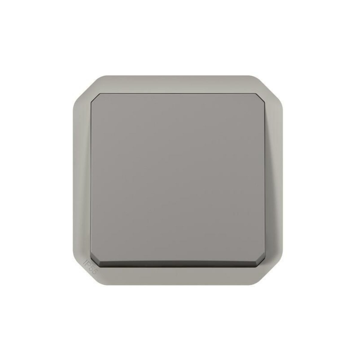 Legrand Poussoir NO étanche PLEXO 10 A avec enjoliveur finition gris (Boîte de 10) LEGRAND 069540L