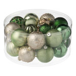 Paris Prix Lot de 30 Boules de Noël  Night  31cm Vert & Écru