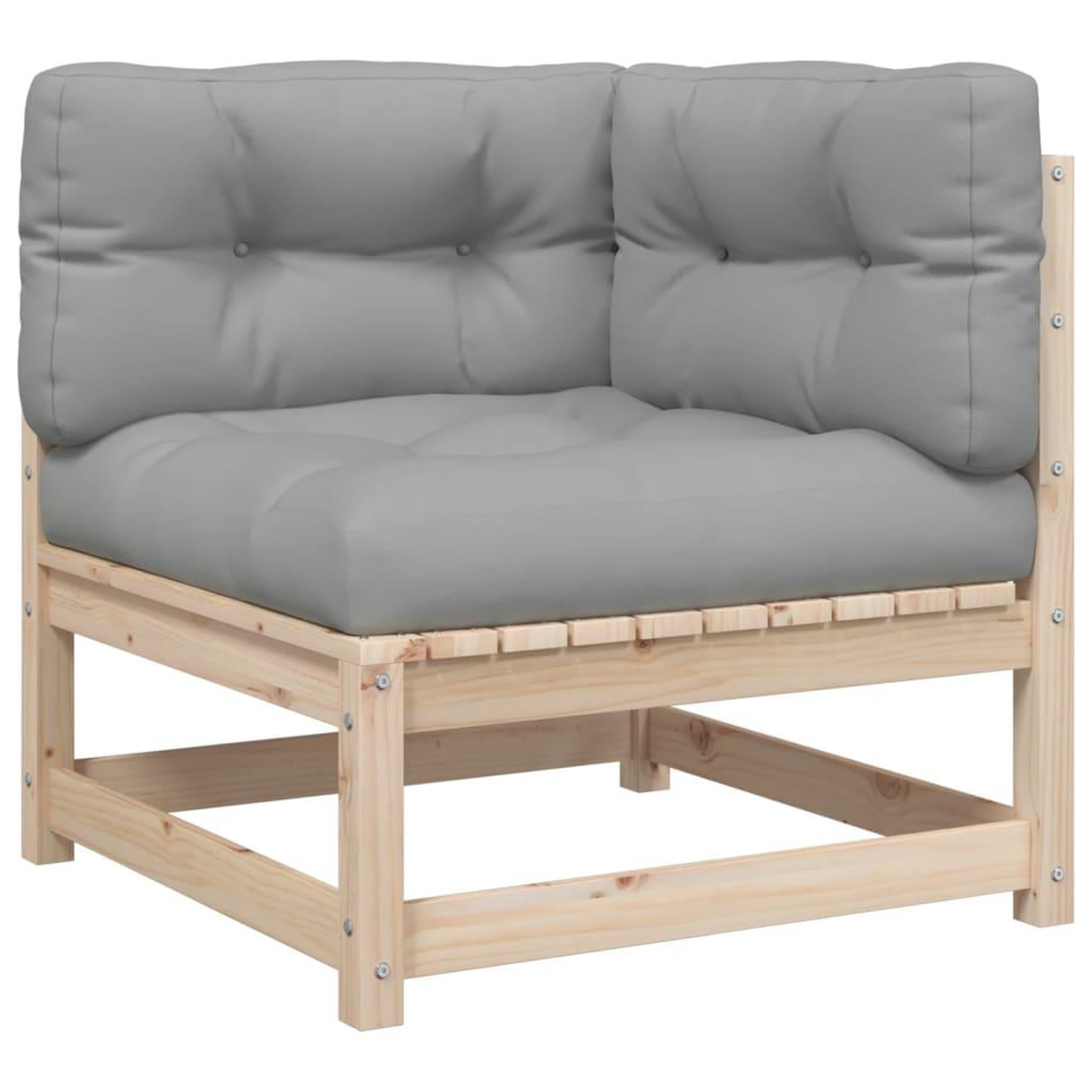 Voir la diapositive 4 : VIDAXL Salon de jardin 3 pcs avec coussins bois de pin massif