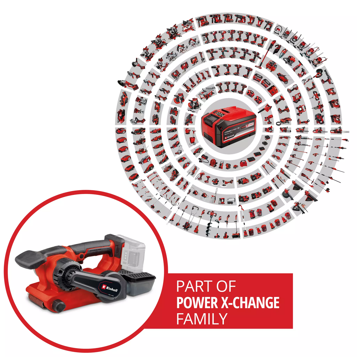 Einhell Ponceuse à bande sans fil TP-BS 18/457 Li BL - Solo - 250 m/min - sans batterie