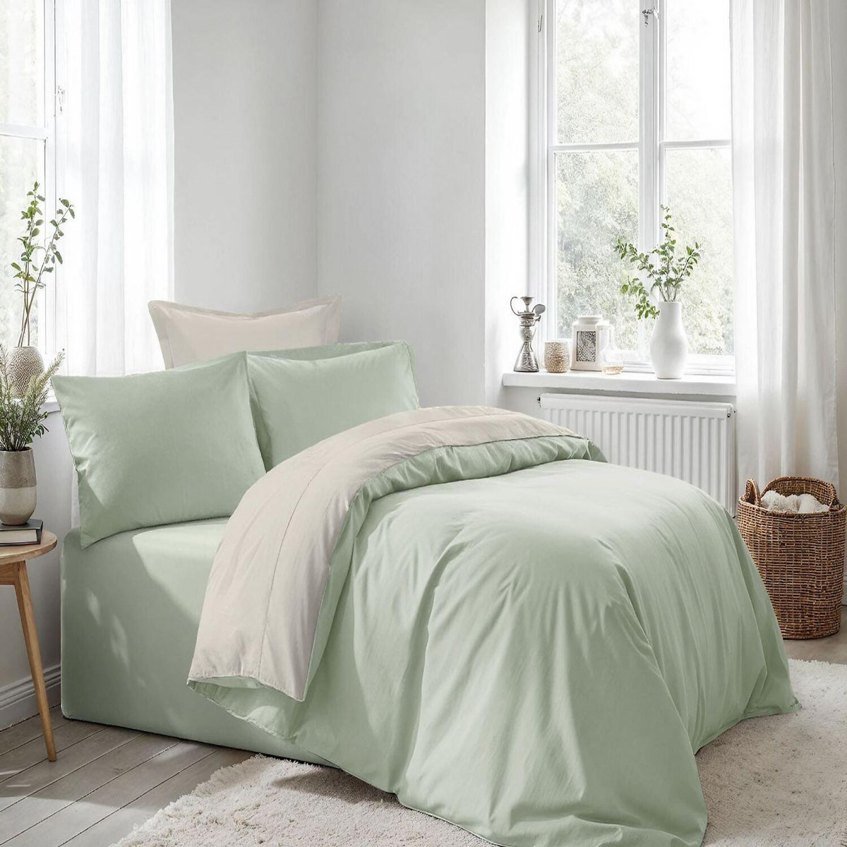 Home collection Parure housse de couette avec taie(s) 100 % coton Light