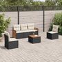 Voir la diapositive 1 : VIDAXL Salon de jardin 6 pcs avec coussins noir resine tressee