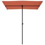 Voir la diapositive 4 : VIDAXL Parasol de jardin avec mat en aluminium 180x110 cm Terre cuite