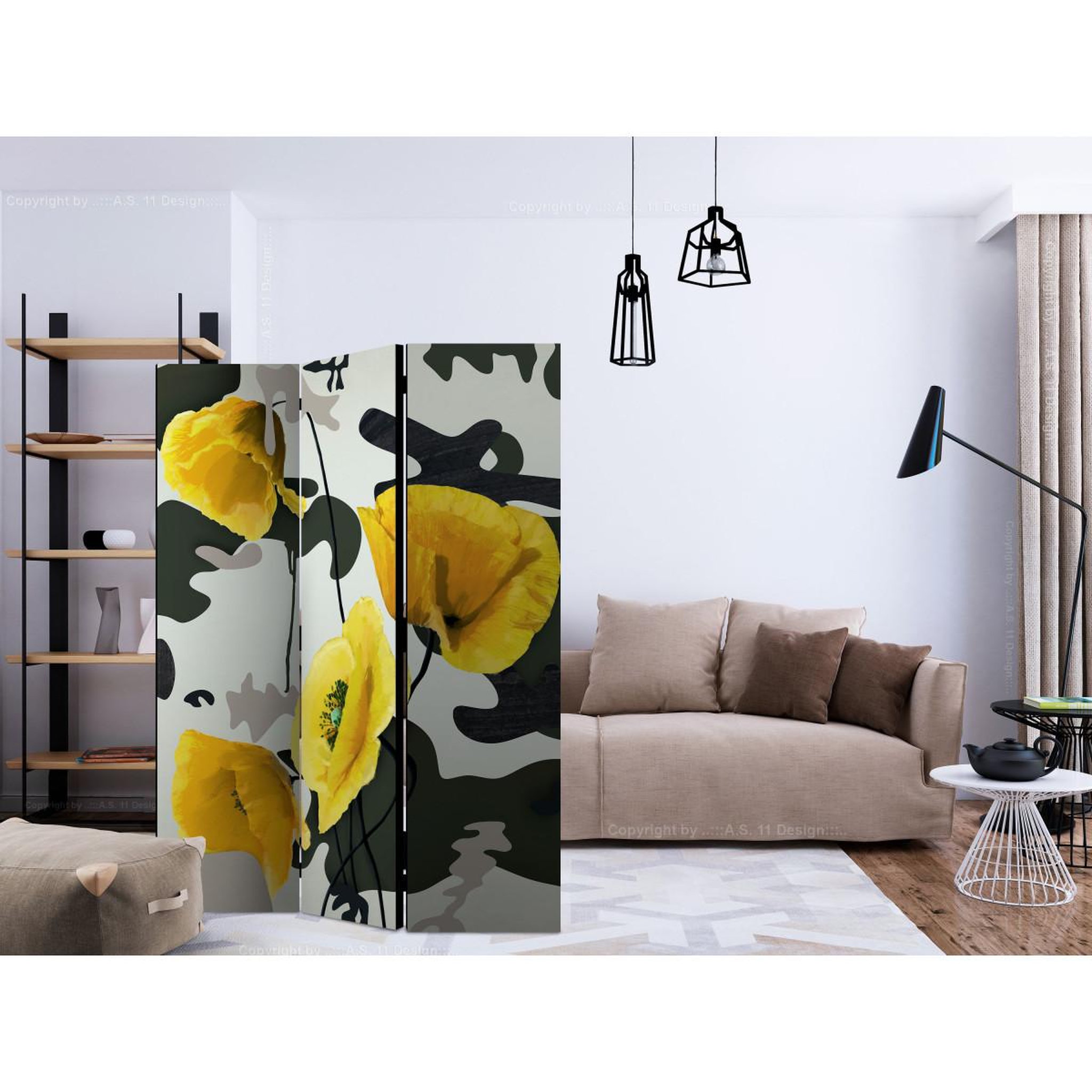 Voir la diapositive 2 : Paris Prix Paravent 3 volets  fresh paint  135x172cm