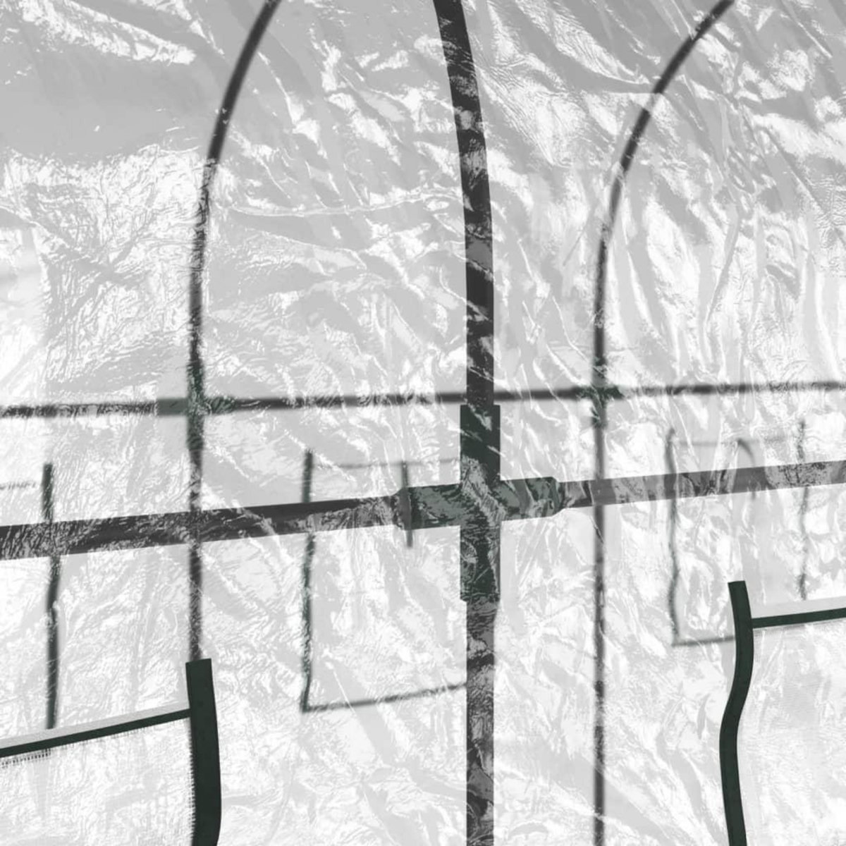 VIDAXL Serre Transparent 160x400x190 cm PVC et acier enduit de poudre