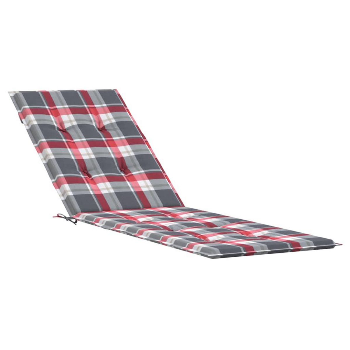 VIDAXL Coussin de chaise de terrasse carreaux rouge (75+105)x50x4 cm
