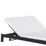 Voir la diapositive 4 : OUTSUNNY Bain de soleil transat 2 places - grand confort - dossier inclinable multi-positions - matelas fournis crème - résine tressée 4 fils noir