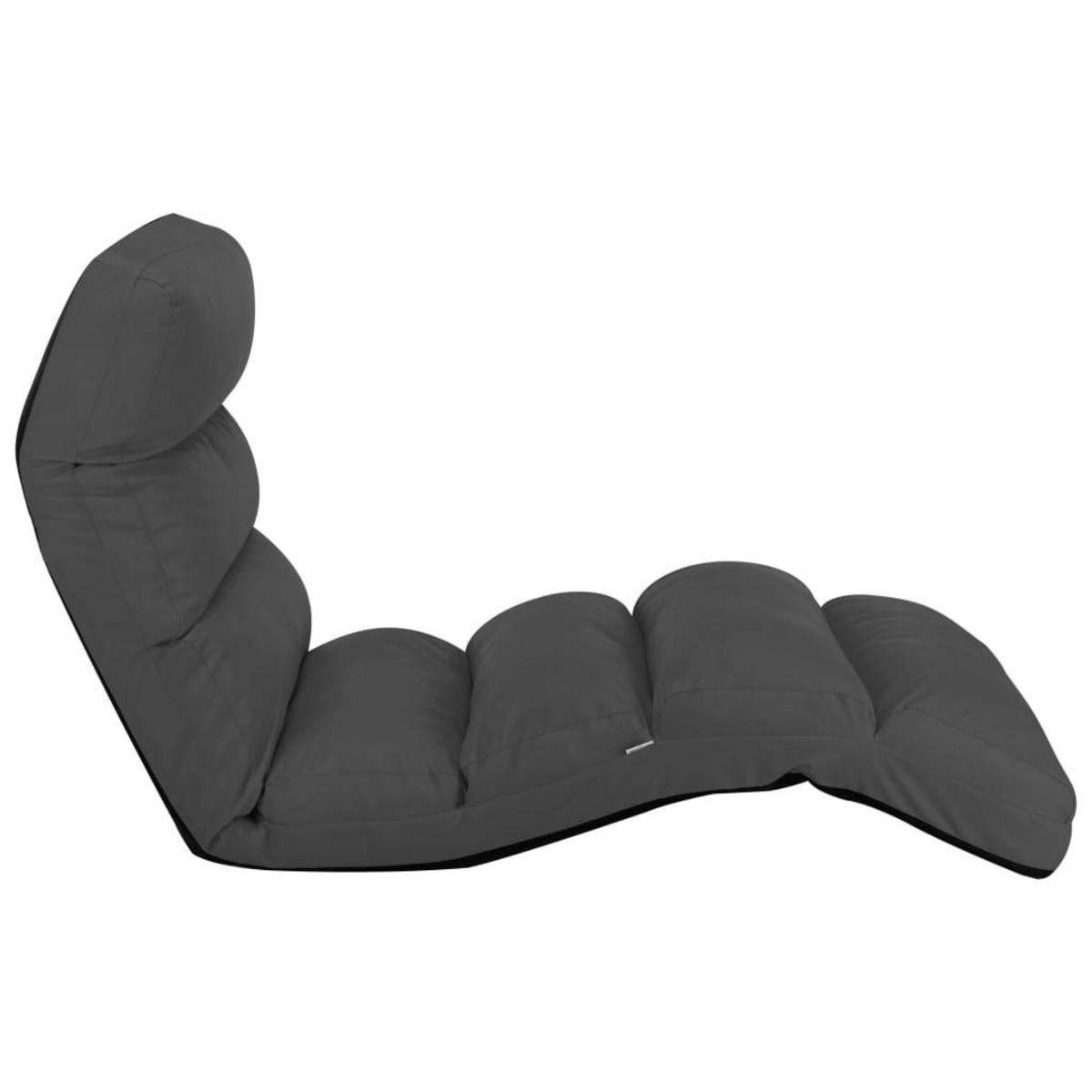 VIDAXL Chaise pliable de sol Anthracite Similicuir