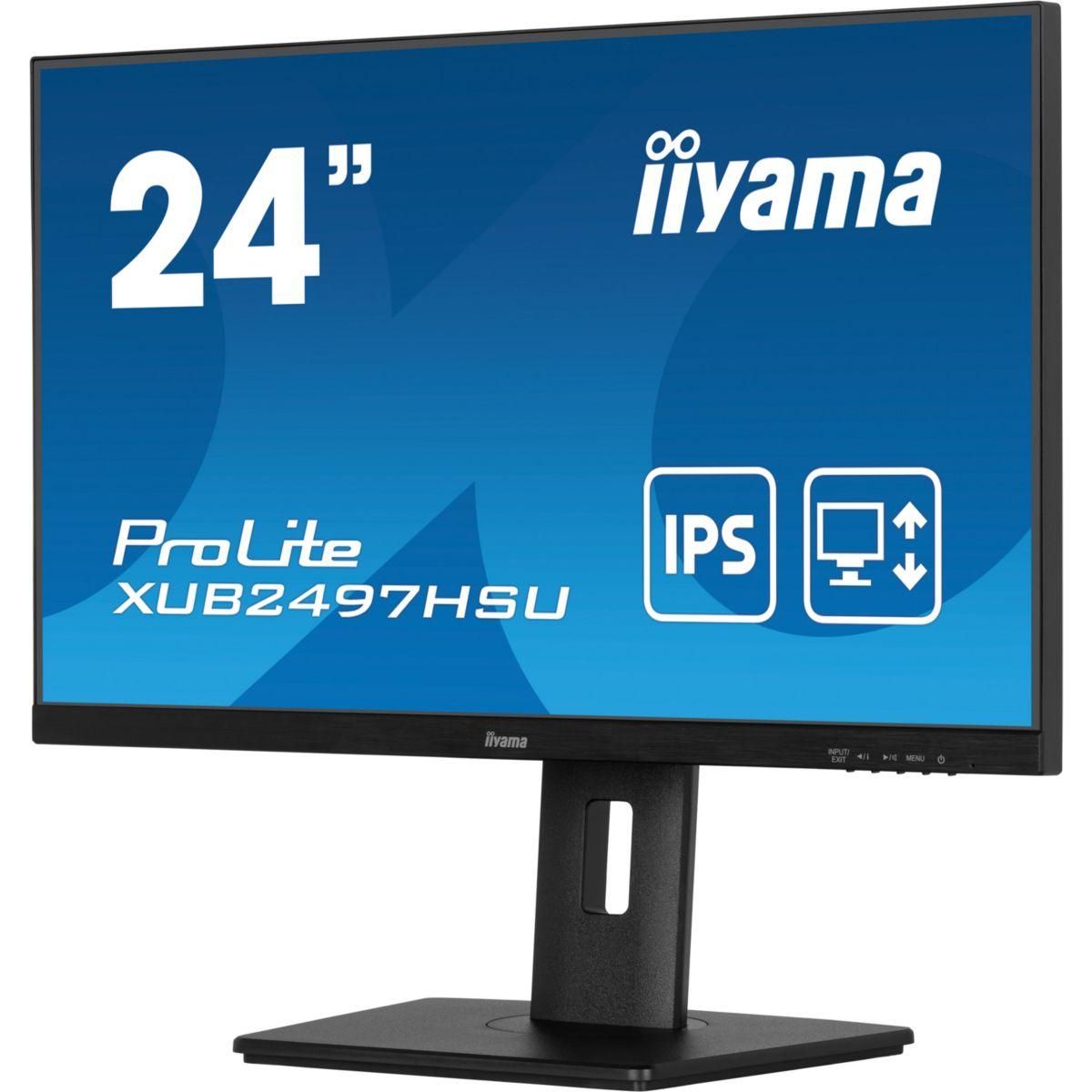 Iiyama Ecran PC PROLITE XUB2497HSN-B2 24'' Plat IPS