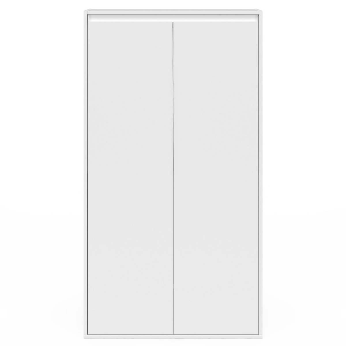 ID MARKET Armoire sous pente 2 portes TOMI 60 x 50 x 70/110 cm blanc