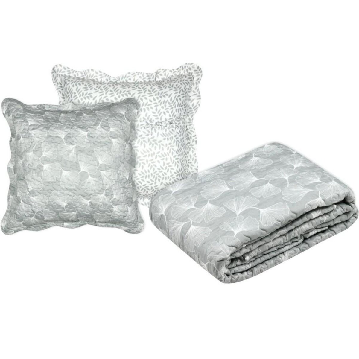 Lovely Casa Couvre lit boutis réversible 240x220 avec 2 taies NOVA