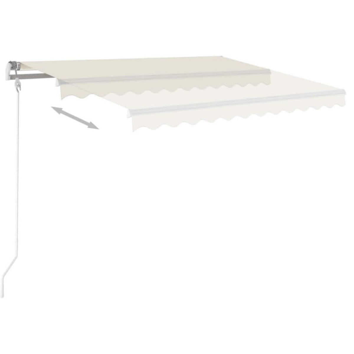 VIDAXL Auvent manuel retractable 350x250 cm Creme