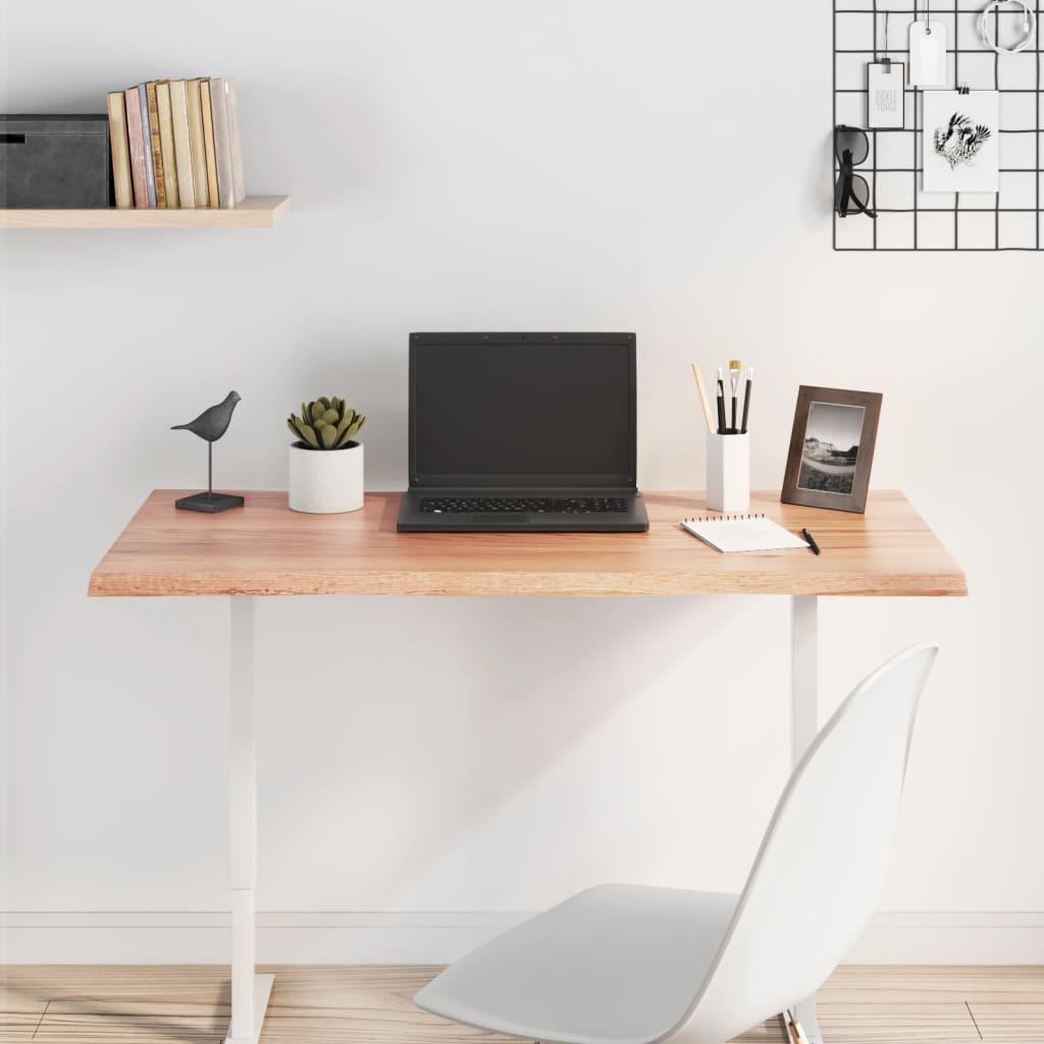 Voir la diapositive 3 : VIDAXL Dessus de table bois chene massif traite bordure assortie