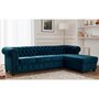 Voir la diapositive 1 : LISA DESIGN William - canapé chesterfield d'angle droit - 4 places - en velours