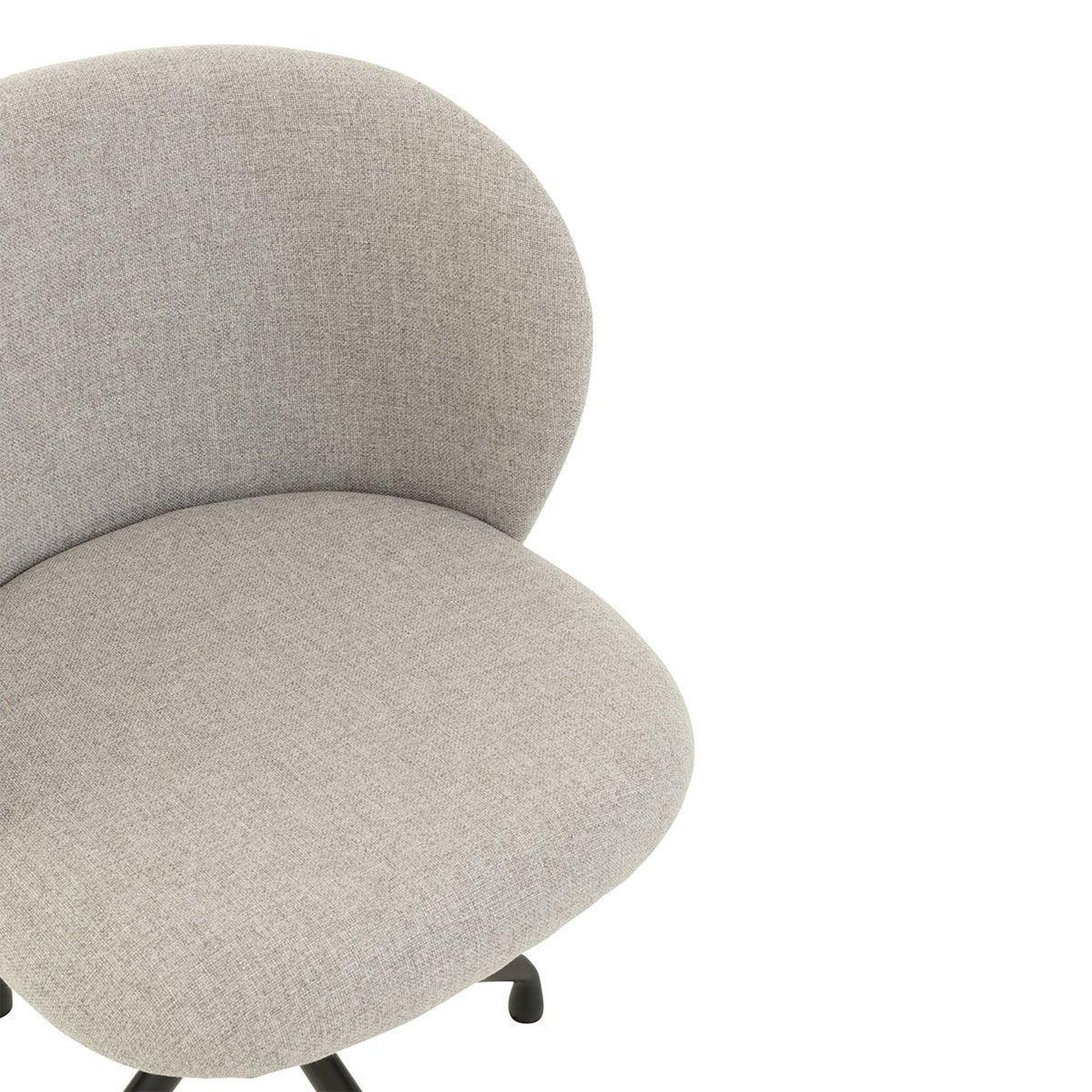 Voir la diapositive 5 : J-LINE Chaise pivotante en lin  gena  56cm gris