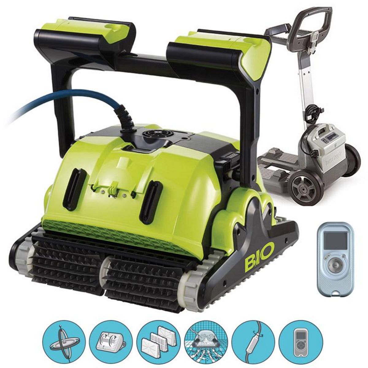 Dolphin Robot electrique de piscine fond, parois et ligne d'eau + caddy - supreme bio