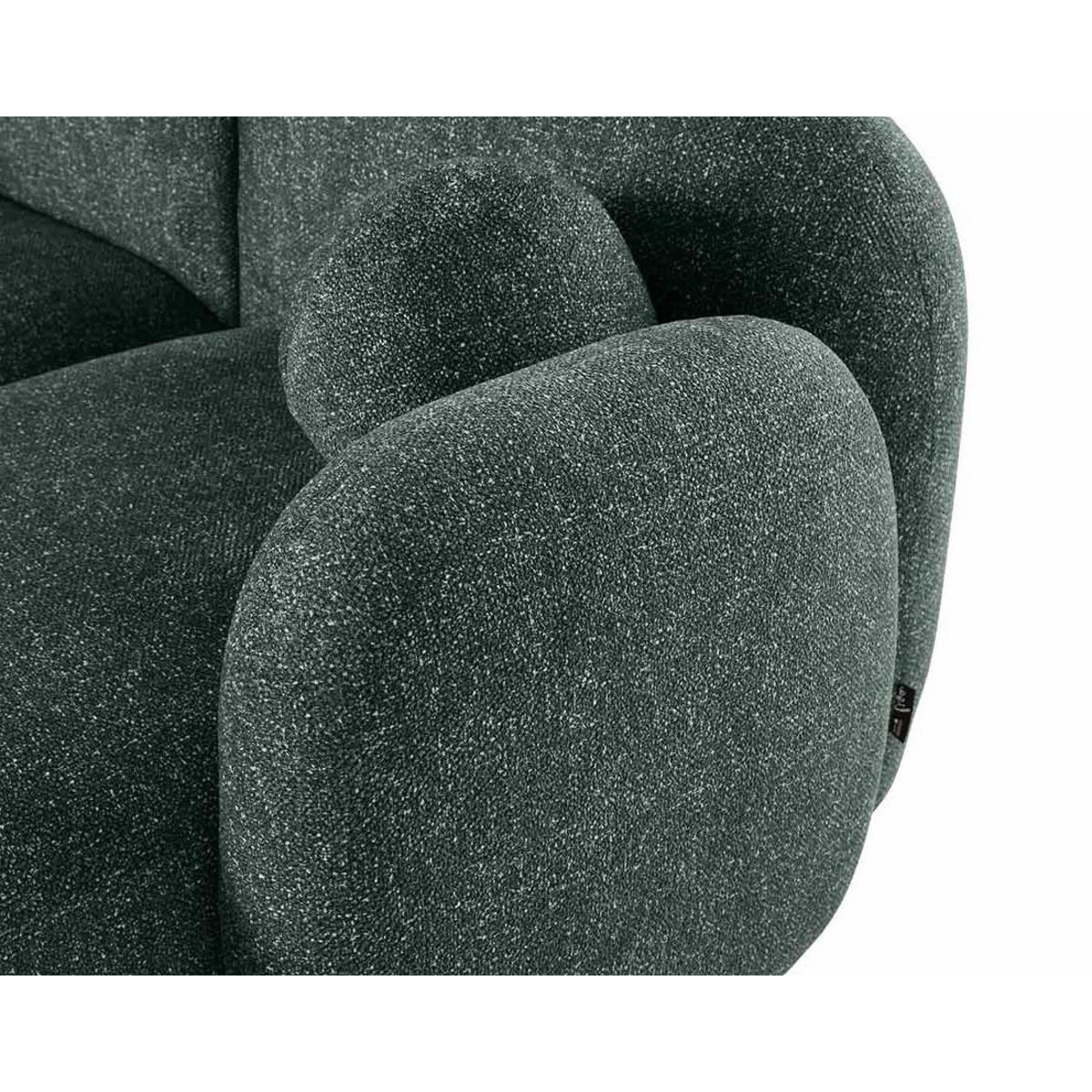 LISA DESIGN Velris - canapé d'angle droit 3 places en tissu moucheté